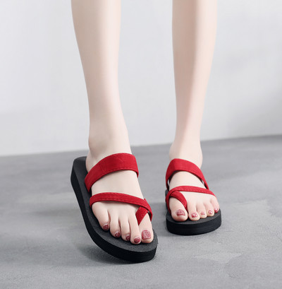 Γυναικεία καλοκαιρινή μόδα EVA Παντόφλα Bohemian Satin Ribbon Γυναικεία σαγιονάρα 2022 Bronzing Beach Simple Leisure Γυναικεία παπούτσια