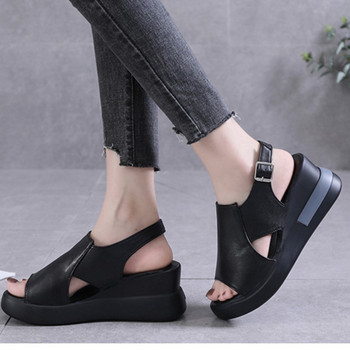 Модни летни дамски сандали с отворени пръсти Нови секси елегантни дамски сандали Обувки с катарама на клин Дамски ортопедичен сандал Дамски