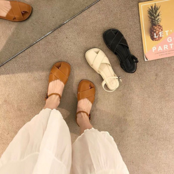 Σανδάλια Γυναικεία Παπούτσια Ρώμης Beach Flats Slides Καλοκαίρι 2022 Νέα τάση μόδας Γυναικεία παπούτσια Παντόφλες Open Toe Zapatos Mujer Gladiator