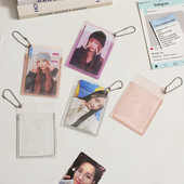 Kawaii Glittery Series Kpop Photo Card Holder Idol Photo Protective Display Photocards Protective Holder Kawaii Stationery