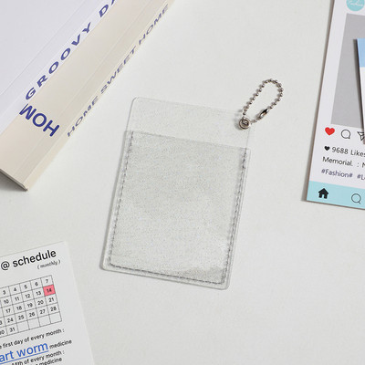 Kawaii Glittery Series Kpop Photo Card Holder Idol Photo Protective Display Photocards Protective Holder Kawaii Stationery