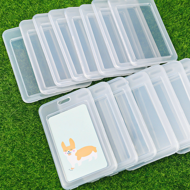 10db/csomag vízálló átlátszó kártyaborító diákbuszkártyatartó tok üzleti hitelkártyák bankazonosító kártya tokvédő