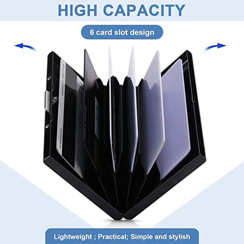 Visiitkaardihoidja Roostevabast terasest antimagnetkaardihoidja Meeste RFID-d blokeeriv rahakoti kott krediitkaardi kaitsja