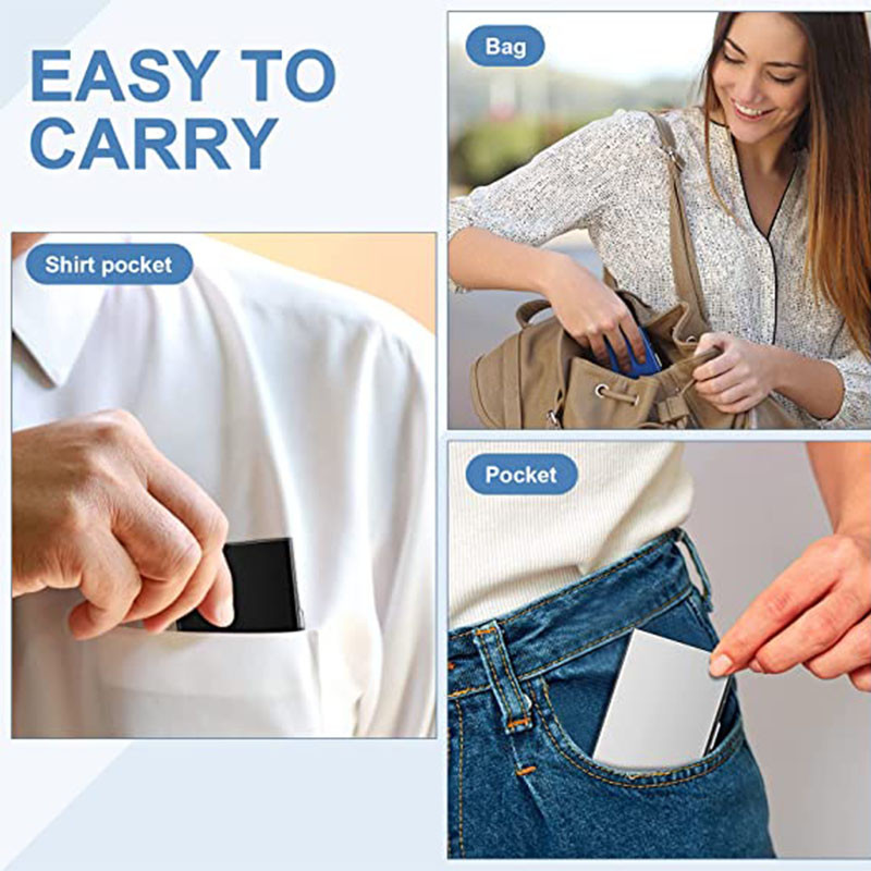 Visiitkaardihoidja Roostevabast terasest antimagnetkaardihoidja Meeste RFID-d blokeeriv rahakoti kott krediitkaardi kaitsja