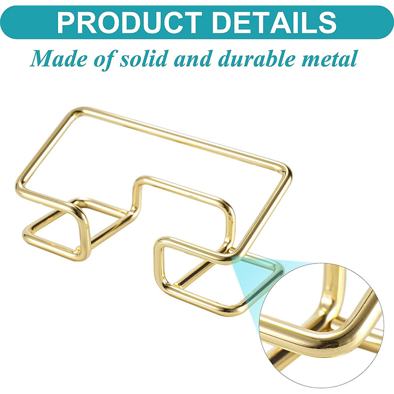 Kreatív fém névjegykártya tartó Asztali tartó kártya Kijelző állvány Egyszerű fotókártya tartó nőknek Férfi Irodaszerek Ajándék