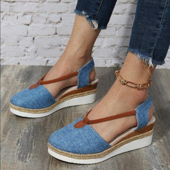 Ladies Baotou Wedges Sandals Casual Shoes Plus Size Platform Summer Falts Walkking Cloth Παπούτσια Sandalias De Mujer