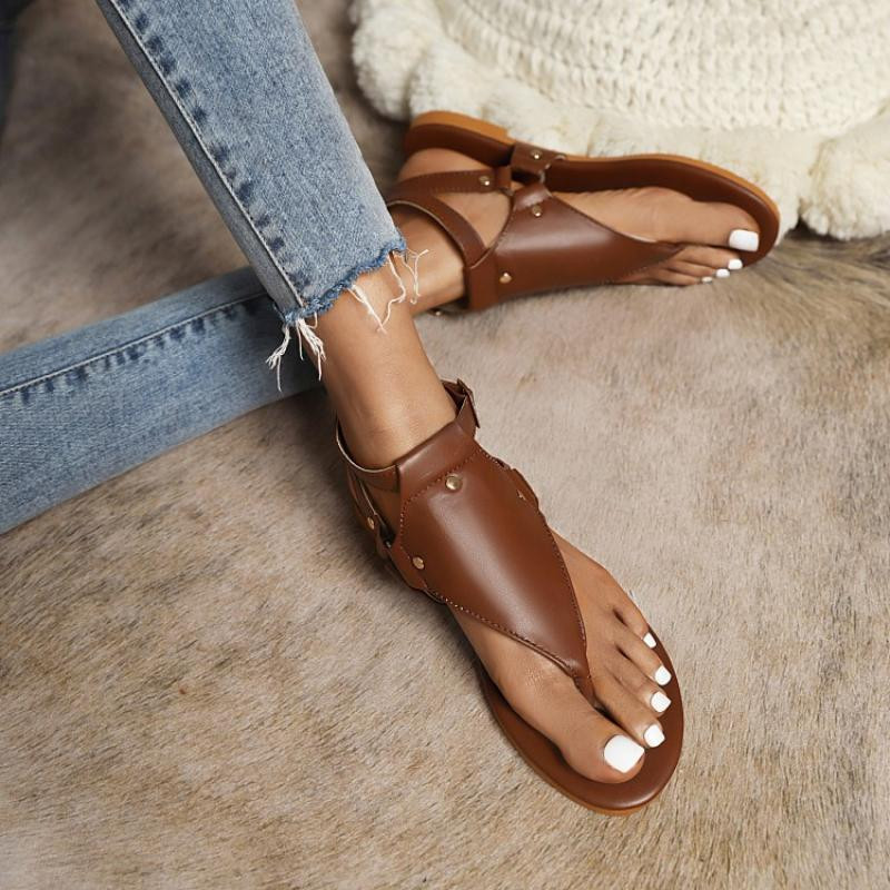 Női római szandál nyári csíptetős lábujj Alkalmi női papucsos női csatos lapos szandál Zebra kígyómintás strandcipők