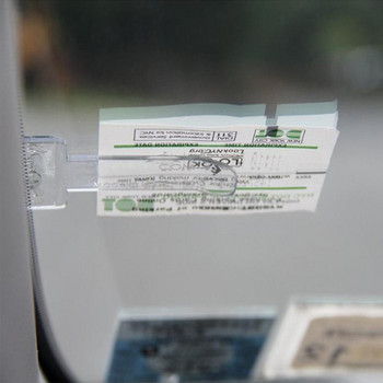 Styling αυτοκινήτου Κλιπ εισιτηρίου στάθμευσης Auto Fastener Θήκη κάρτας Βάση βάσης στερέωσης Organizer Αυτοκόλλητα παρμπρίζ για Auto Home Office