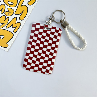 Sharkbang Chessboard Σειρά ABS Θήκη φωτογραφιών με διαφάνεια Προστατευτικό κάλυμμα λεωφορείου Κάρτες ταυτότητας μανίκια φωτογραφικές κάρτες Προμηθευτές χαρτικών