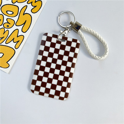 Sharkbang Chessboard Σειρά ABS Θήκη φωτογραφιών με διαφάνεια Προστατευτικό κάλυμμα λεωφορείου Κάρτες ταυτότητας μανίκια φωτογραφικές κάρτες Προμηθευτές χαρτικών