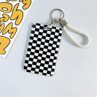 Sharkbang Chessboard Σειρά ABS Θήκη φωτογραφιών με διαφάνεια Προστατευτικό κάλυμμα λεωφορείου Κάρτες ταυτότητας μανίκια φωτογραφικές κάρτες Προμηθευτές χαρτικών