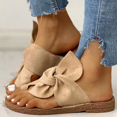 Γυναικεία καλοκαιρινά σανδάλια slip on casual flat παπούτσια Γυναικεία παπιγιόν casual καλοκαιρινά παπούτσια για γυναίκες σαγιονάρες Chaussure Femme