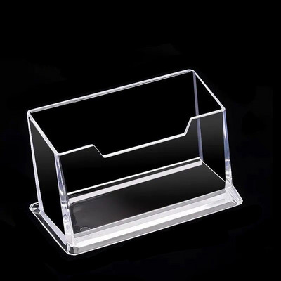 Clear Office Desk Κουτί επαγγελματικών καρτών Ακρυλική βάση αποθήκευσης οθόνης μεγάλης χωρητικότητας Διαφανής επιφάνεια εργασίας Κουτιά ραφιών για επαγγελματικές κάρτες
