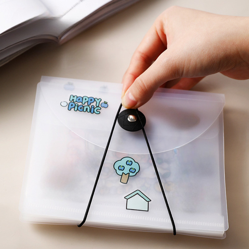 A6-os matricák tároló tok Hordozható átlátszó kötszer notebook tartó Készpénzszámla rendező Fotófüzet asztali kiegészítők