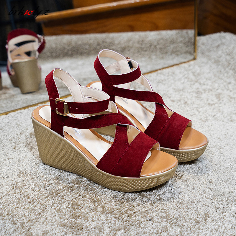 INS Hot Lace Leisure Női éksarkú női cipők 2022 nyári szandálok party platform magas sarkú cipő női