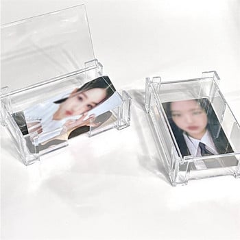 Kawaii Hot Transparent Kpop Photocard Storage Box Photo Card Collection Organizer Box Σχολική γραφική ύλη