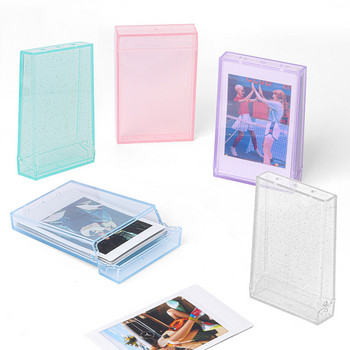 Διαφανές κουτί αποθήκευσης 3 ιντσών Σχολική γραφική ύλη Blingbling Θήκη θήκης για κάρτα θήκης φωτογραφιών Κοντέινερ Άλμπουμ Idol φωτογραφιών Θήκη αποθήκευσης