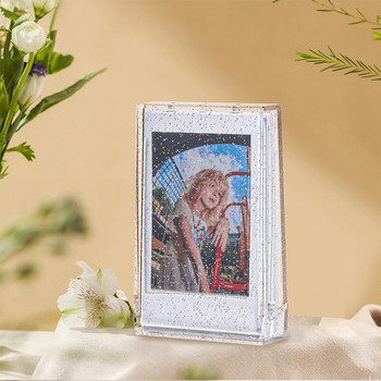 Διαφανές κουτί αποθήκευσης 3 ιντσών Σχολική γραφική ύλη Blingbling Θήκη θήκης για κάρτα θήκης φωτογραφιών Κοντέινερ Άλμπουμ Idol φωτογραφιών Θήκη αποθήκευσης