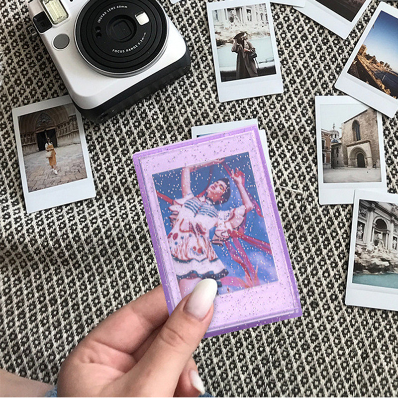 3 hüvelykes átlátszó tárolódoboz Iskolai írószer Blingbling fotókártyatartó doboz tok konténer Idol albumok fotótároló tok