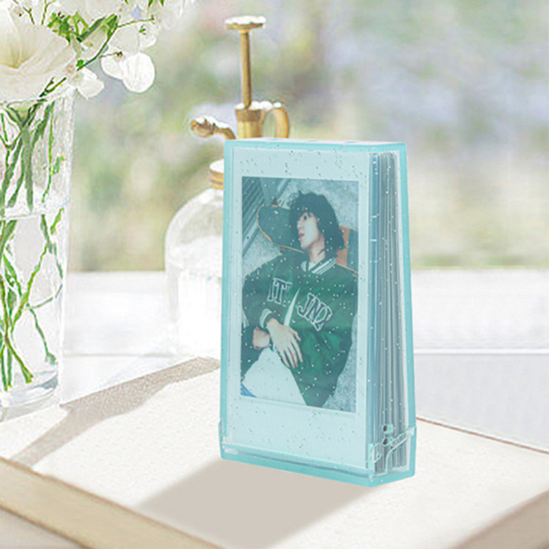 3 hüvelykes átlátszó tárolódoboz Iskolai írószer Blingbling fotókártyatartó doboz tok konténer Idol albumok fotótároló tok