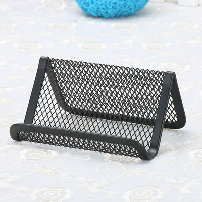 Creative Hollow Wire Mesh Θήκη επαγγελματικών καρτών Εμφάνιση βάσης Όνομα Θήκη κάρτας Ράφι για κάρτες Organizers Organizers γραφείου