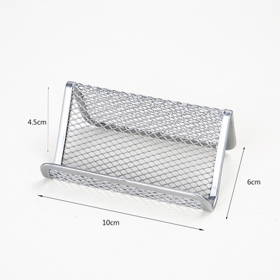 Creative Hollow Wire Mesh Θήκη επαγγελματικών καρτών Εμφάνιση βάσης Όνομα Θήκη κάρτας Ράφι για κάρτες Organizers Organizers γραφείου