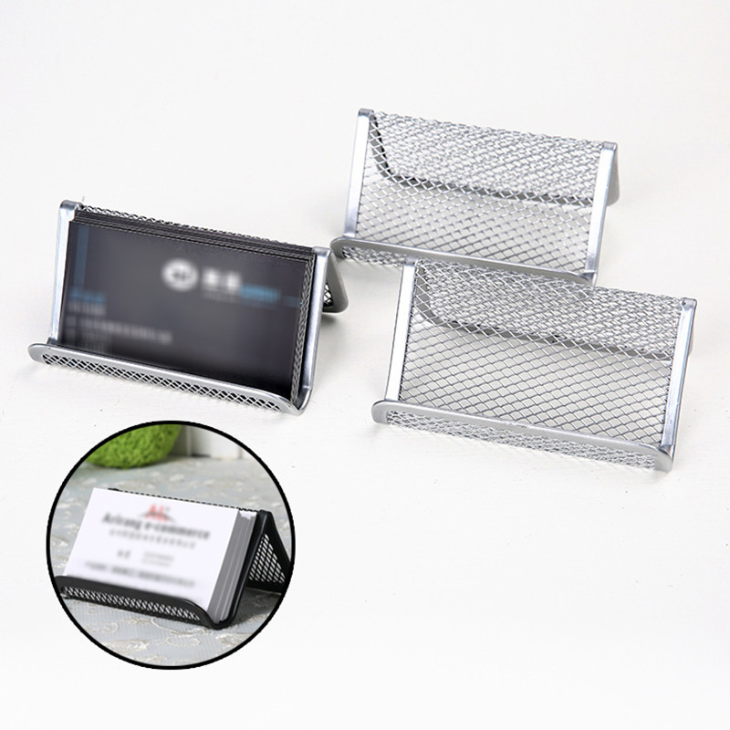 Kreatív üreges dróthálós névjegykártyatartó kijelzőállvány Névkártyatartó Polc kártyaszervezőkhöz Irodai asztali rendszerezők