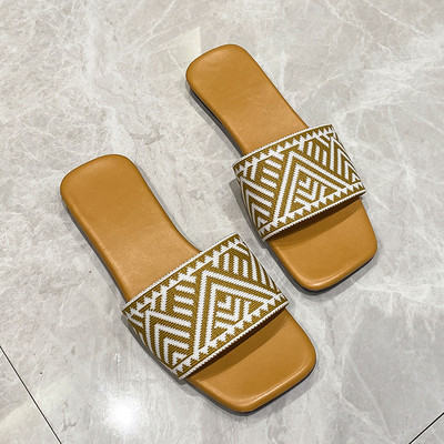 Γυναικείες Παντόφλες Flat Casual Παντόφλες Καθημερινές Casual Ριγέ Διακοσμητικές Συν Μέγεθος 35-43 Μεγάλο Μέγεθος Γυναικείες Παντόφλες Σαγιονάρες Γυναικείες