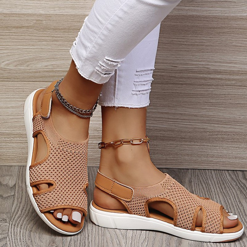 Nyári cipők Női szandálok Nyitott orrú cipők Női Légáteresztő női Szandálok Új divat Könnyű sétasandálok Mujer