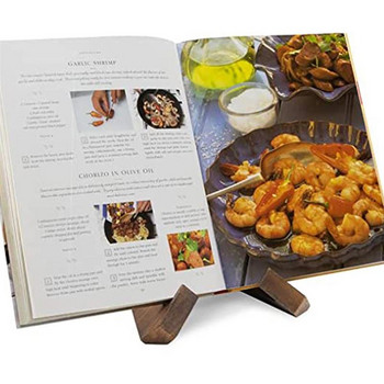 Βάση οθόνης Συνταγών Βάση βάσης για ταμπλέτες Ξύλινη βάση για βιβλία μαγειρικής Ξύλο πεύκου Ανοιχτή βάση βιβλίων πεύκο κάρβουνο Επιτραπέζια βάση μουσικής