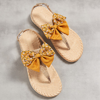 Дамски летни чехли с леопардови принтове Сандали с мека подметка на цветя Външни плажни бохемски обувки Римски джапанки Дамски обувки с панделка