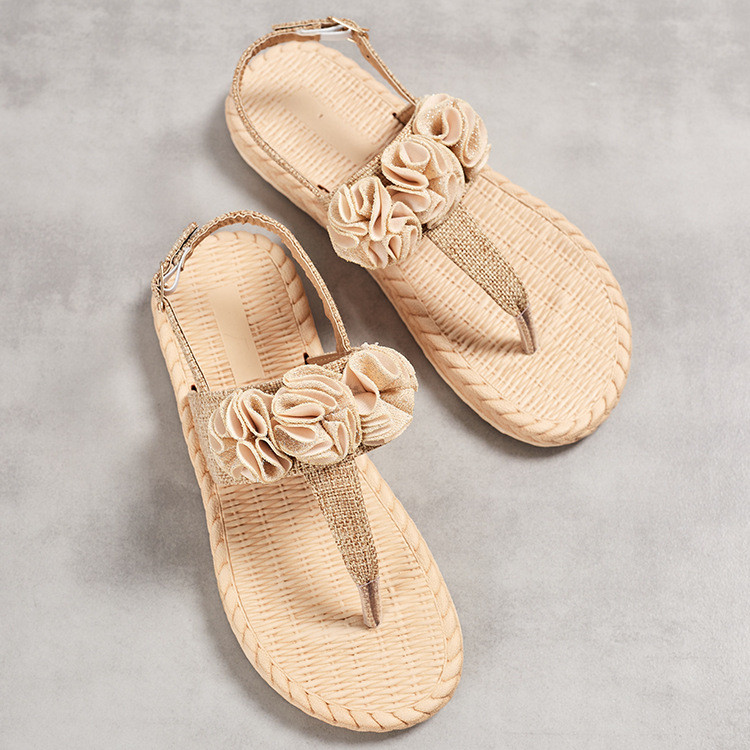 Női nyári leopárdmintás papucsok virágos puha talpú szandálok szabadtéri strand Bohemia cipők római papucsok női masni cipők