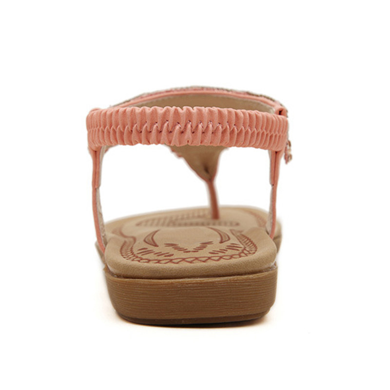 CEYANEAO 2023 nyári új női szandál bokapánt rózsaszín fehér participő strandszandál Bohemia női alkalmi cipő lapos E1982