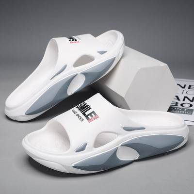 Comwarm új divat férfi papucsok 2023 nyár szabadtéri strandpapucs puha kopásálló, divatos EVA csúszdák otthoni kényelem papucsok