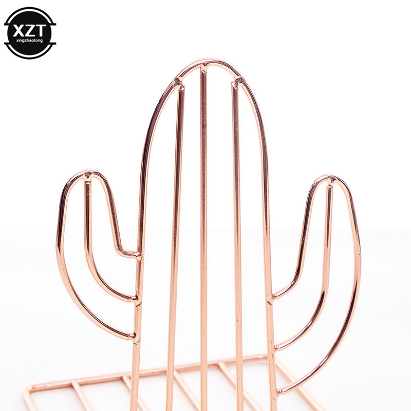 2 DB Kreatív kaktusz formájú fém könyvtartók könyvtartó állvány íróasztal rendszerező tároló tartó polc könyvespolc irodai kiegészítők