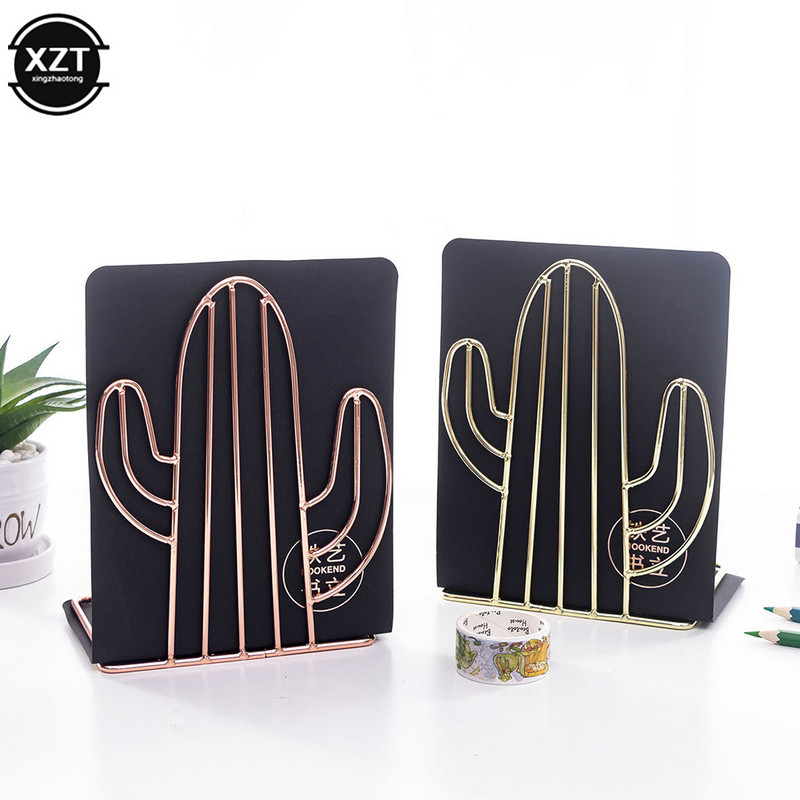 2 DB Kreatív kaktusz formájú fém könyvtartók könyvtartó állvány íróasztal rendszerező tároló tartó polc könyvespolc irodai kiegészítők