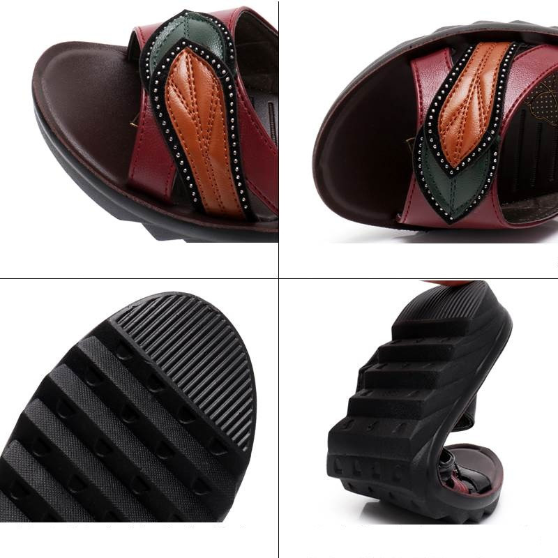 ZZPOHE 2021 divat női bőr szandálok nyári női cipők női puha aljú felcsúsztatható komfort anyasandálok