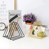 Triangle Book Support Stand Iron Art Bookshelf Desktop Storage Ράφι βιβλίων Stable Creative DIY Organisation Desktop Desktop