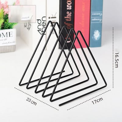 Triangle Book Support Stand Iron Art Bookshelf Desktop Storage Ράφι βιβλίων Stable Creative DIY Organisation Desktop Desktop