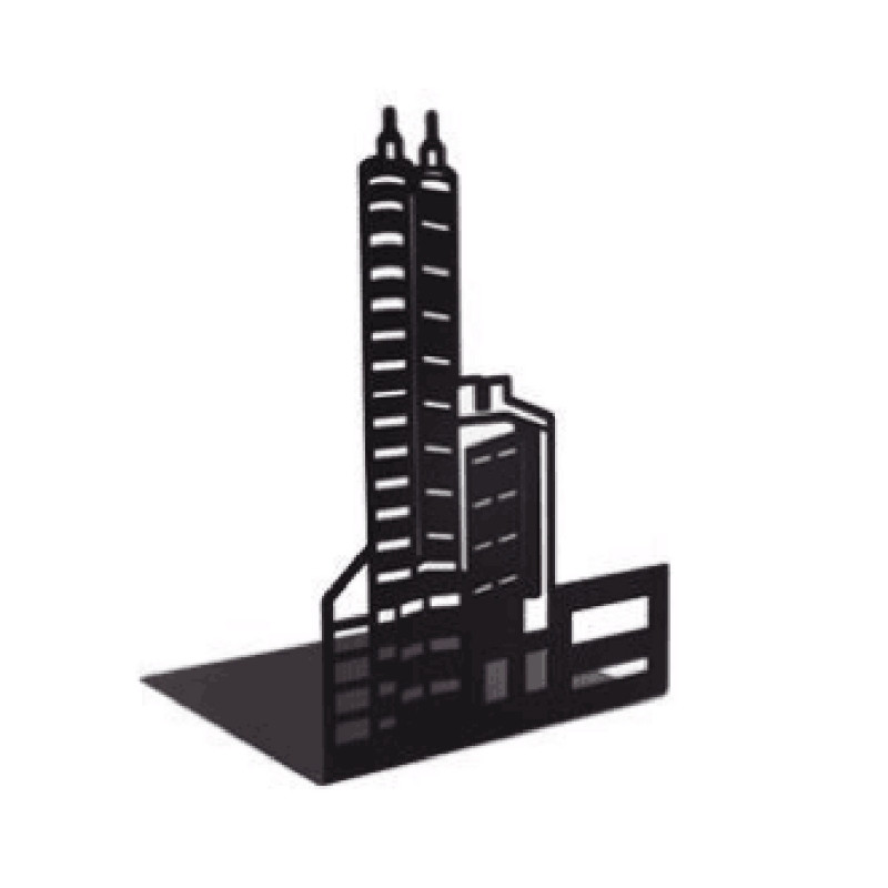 24BB 1 szett Kitűnő üreges fém könyvtartó Kreatív tereptárgyak Design könyvállványok Kreatív ajándék dekoratív fém könyvtartók