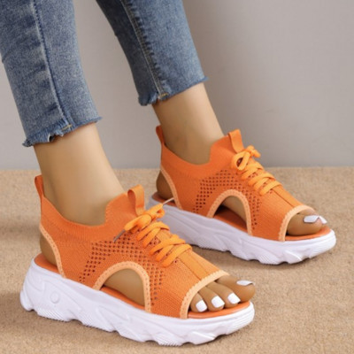 Μεγάλο μέγεθος 35-42 Γυναικεία σανδάλια 2023 Casual Platform Γόβες Γυναικεία Παπούτσια με χοντρή σόλα Sandalias Beach Shoes Γυναικεία φλατ σανδάλια