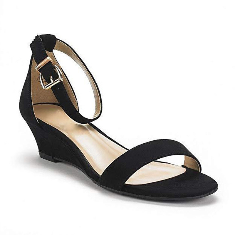 Női szandálok 2022 New Wedges nyári cipők női platós csatos szíj Gladiátor szandálok nyitott orrú, hétköznapi római női cipők