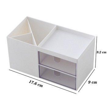 Αξεσουάρ γραφείου Μεγάλης χωρητικότητας Στυλόθήκη με δύο συρτάρια. Pencil Storage Box Desktop Organizer Σχολική γραφική ύλη