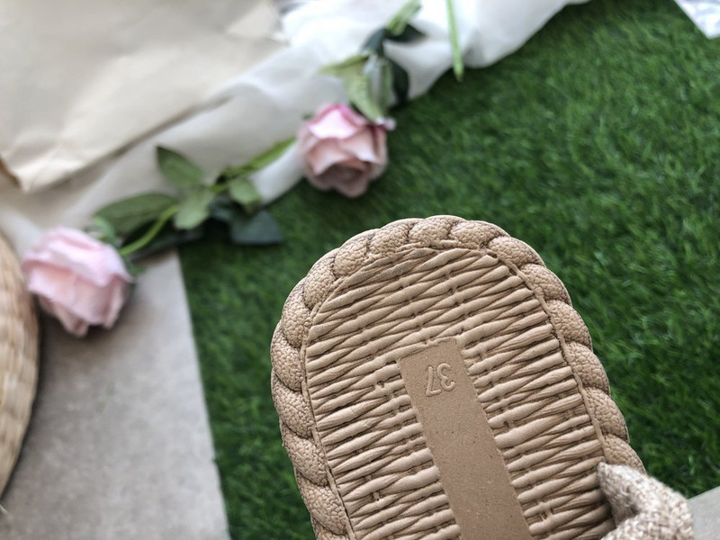 Női szandálok szalmavászon római szandálok nyáron, rugalmas szalaggal keresztezett lapos női cipők