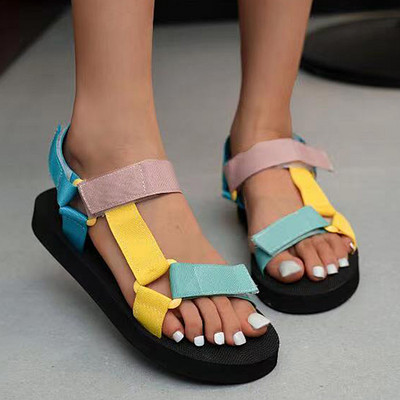 Начало Сандали Сандали за открито Нов продукт Спортни развлечения Плажни чехли Европейски и американски дамски обувки Размер 36-43