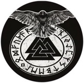 Viking Raven Norse Mysterious Rune Round Mouse Pad Αδιάβροχο αντιολισθητικό καουτσούκ για gaming φορητό υπολογιστή Office 7,9 x 7,9 ιντσών