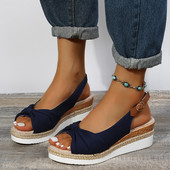 Summer Wedges Σανδάλια Πόρπη Πλατφόρμα Περπάτημα Παντόφλες Αντιολισθητικές Ανοιχτές Γυναικείες Παπούτσια Casual Outdoor παπούτσια για Γυναικεία Plus Size