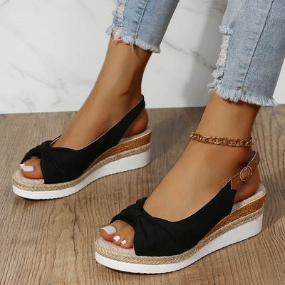 Summer Wedges Σανδάλια Πόρπη Πλατφόρμα Περπάτημα Παντόφλες Αντιολισθητικές Ανοιχτές Γυναικείες Παπούτσια Casual Outdoor παπούτσια για Γυναικεία Plus Size