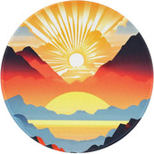 Φωτεινό Sunrise Στρογγυλό Mouse Pad Αντιολισθητικά Rubber Mountain Gaming Mousepads με ραμμένα άκρα που εφαρμόζουν γραφείο εργασίας Φορητός υπολογιστής Αρχική
