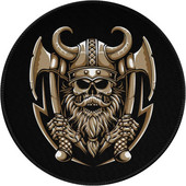 Cool Skull Viking Holding Axe egérpad Viking Gaming egérpad kis csúszásmentes kerek egérpad vezeték nélküli egér laptop asztalhoz